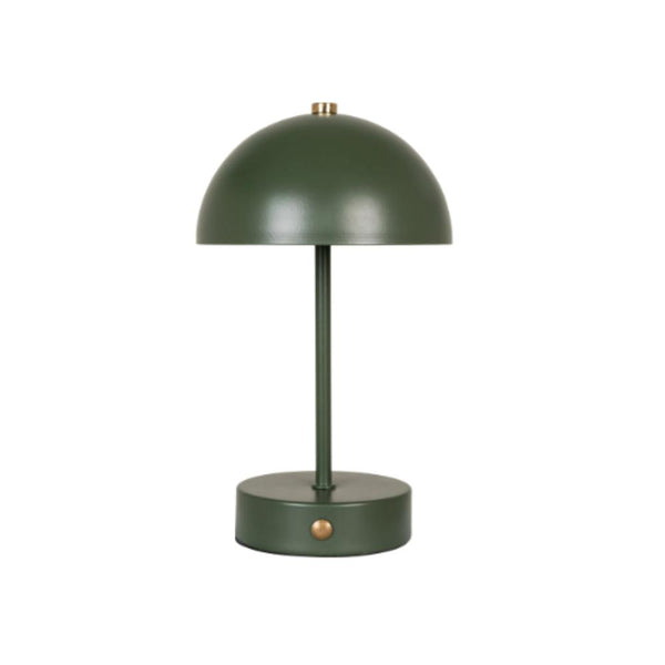 Green and Brass LED Table Lamp