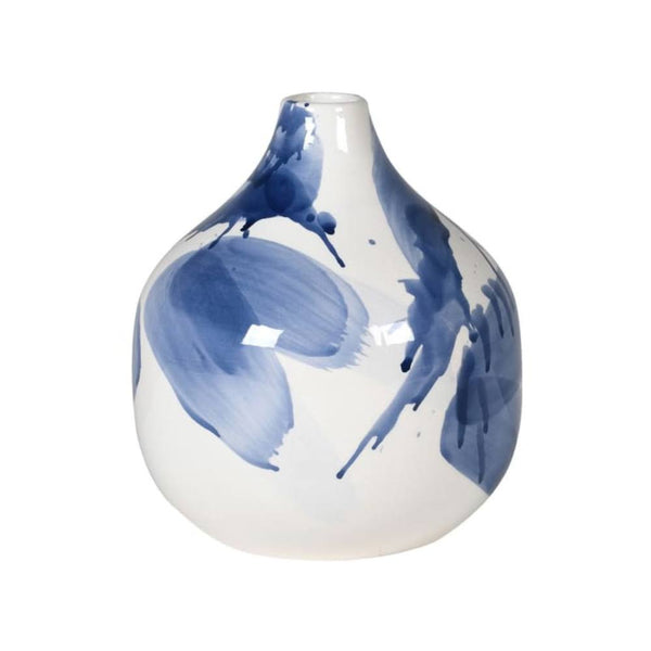 Blue Paint Splash Vase