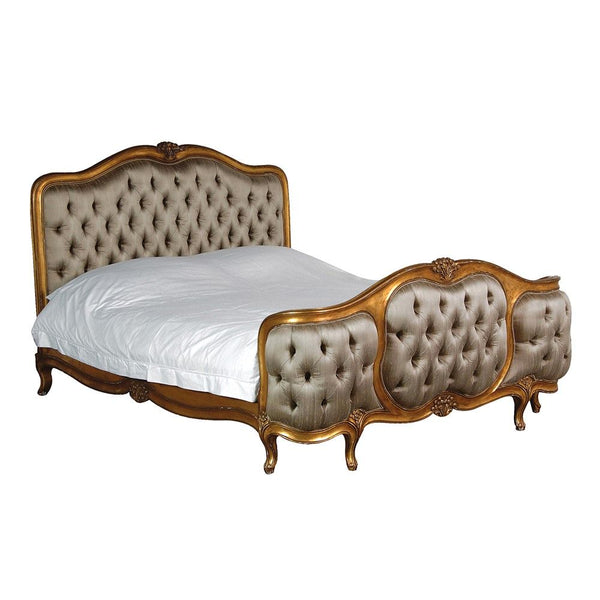 Louvre Gold Silk Curved 6ft. Super King-size Bed Pod Furniture Ireland