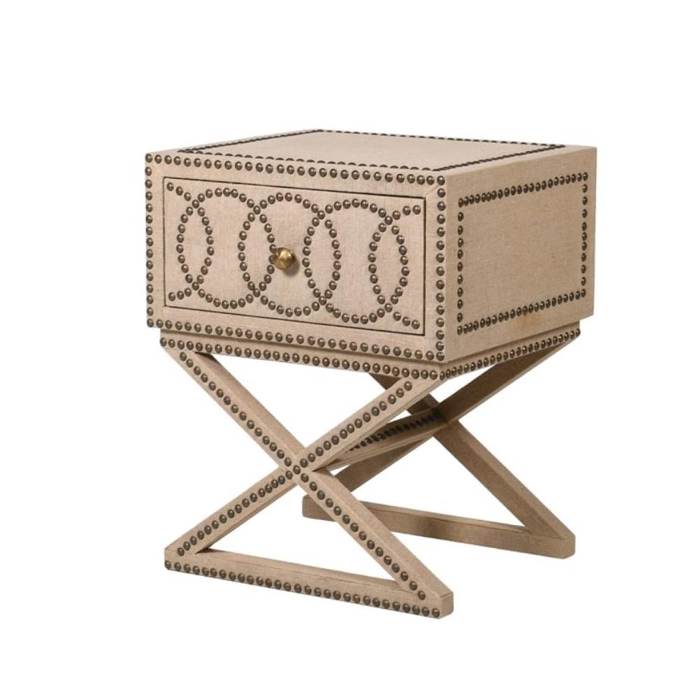 Tamil Linen Bedside Table Pod Furniture Ireland