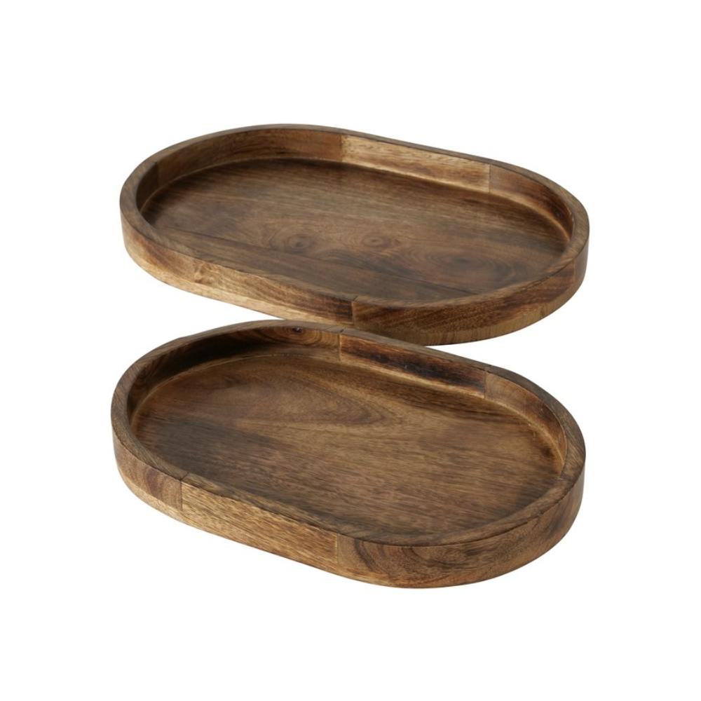 Wood Tray Oval Set of 2 Pod Furniture Ireland