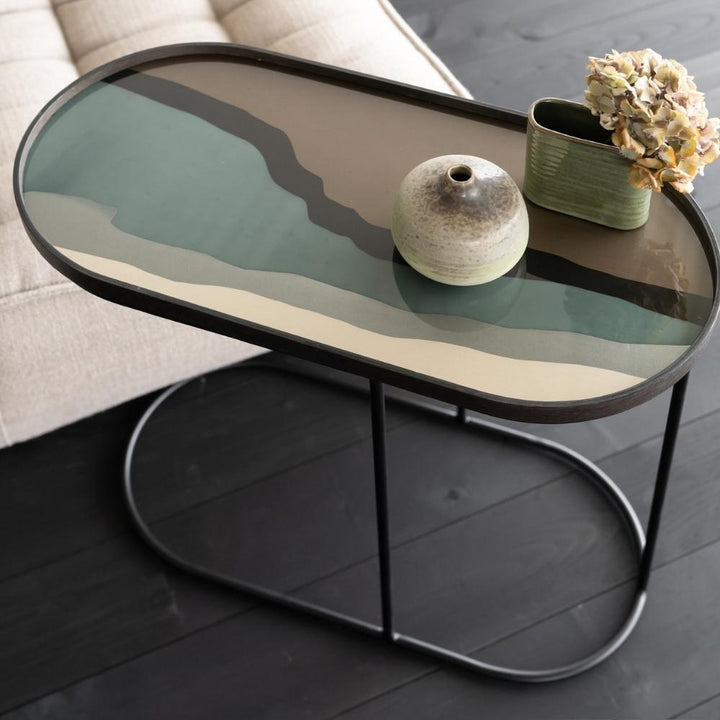 Ethnicraft Tray Side Table - Black Oblong - Pod Furniture Ireland