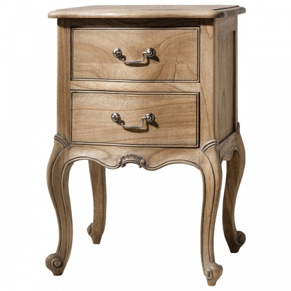 Chic Bedside Table Weathered Gallery Direct