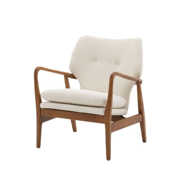 Jensen Cream Bouclé Armchair - Ex Display