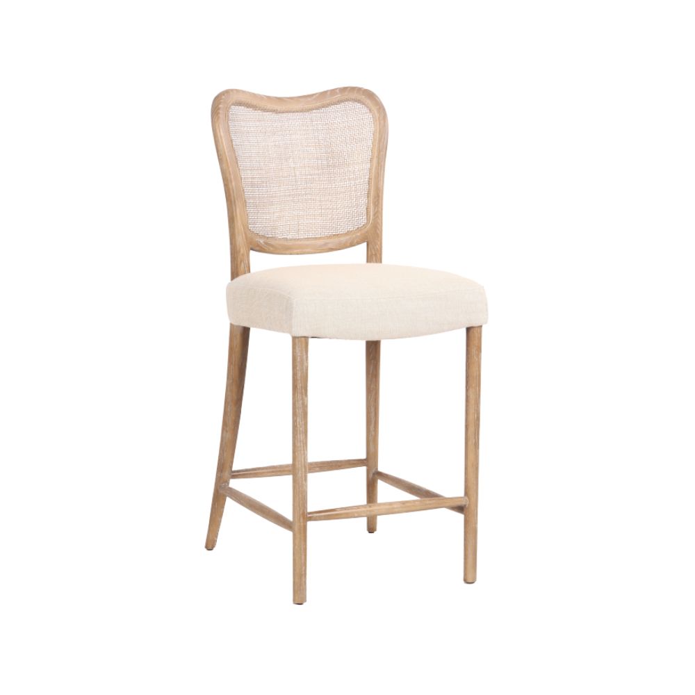 Chadlington Rattan and Natural Linen Counter Stool – Pod Furniture Ireland