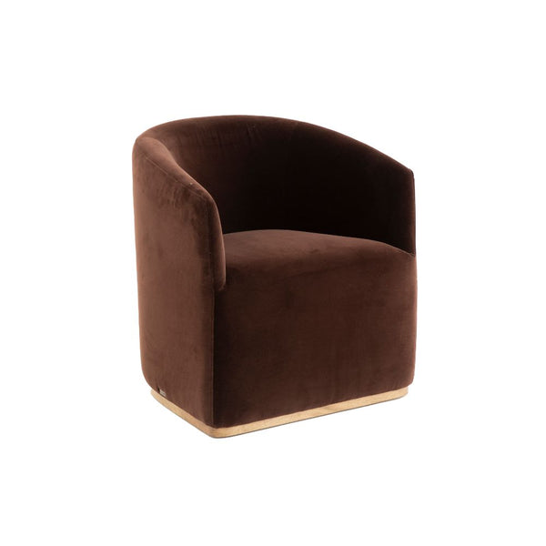Flamant Nicky Brown Velvet Armchair