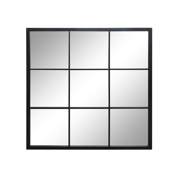 Square Factory Mirror - Antique Black