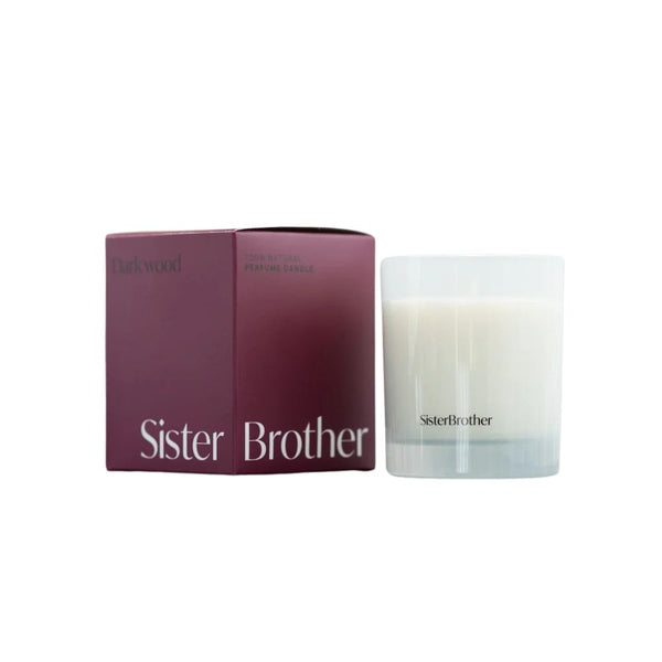 Dark Wood Scented Candle - Sister Brother