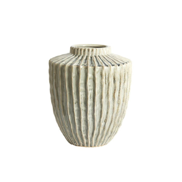 Green Textured Vase