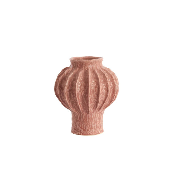 Coral Red Ceramic Vase