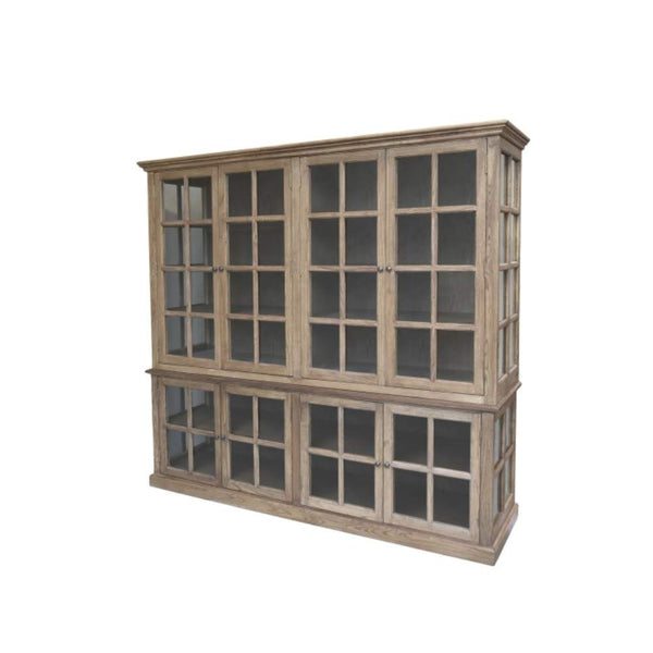 display cabinet 8 door shelves rec wood
