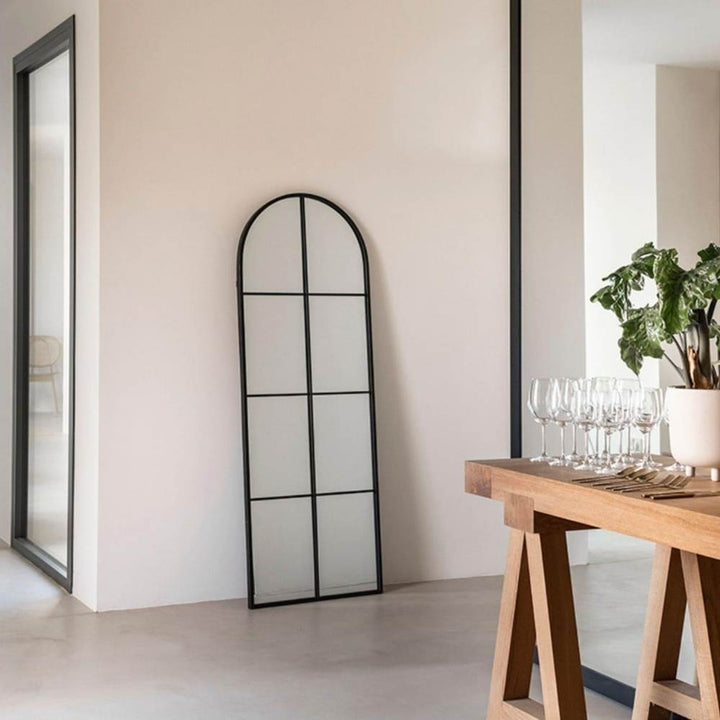 AX72049 WINDOW WALL MIRROR BLACK Pod Furniture Ireland