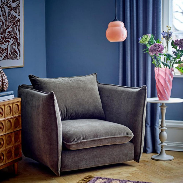 amna side table grey aluminium