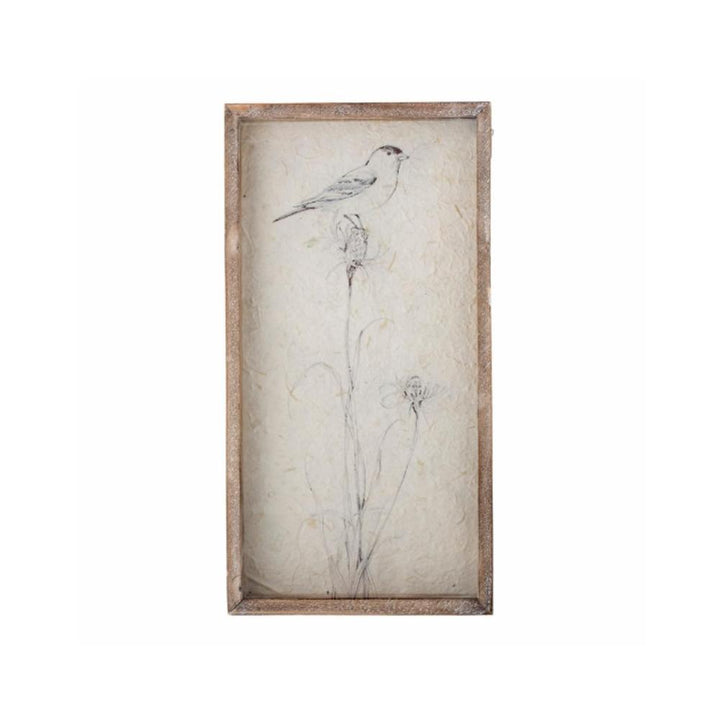 ariel painted glass in frame