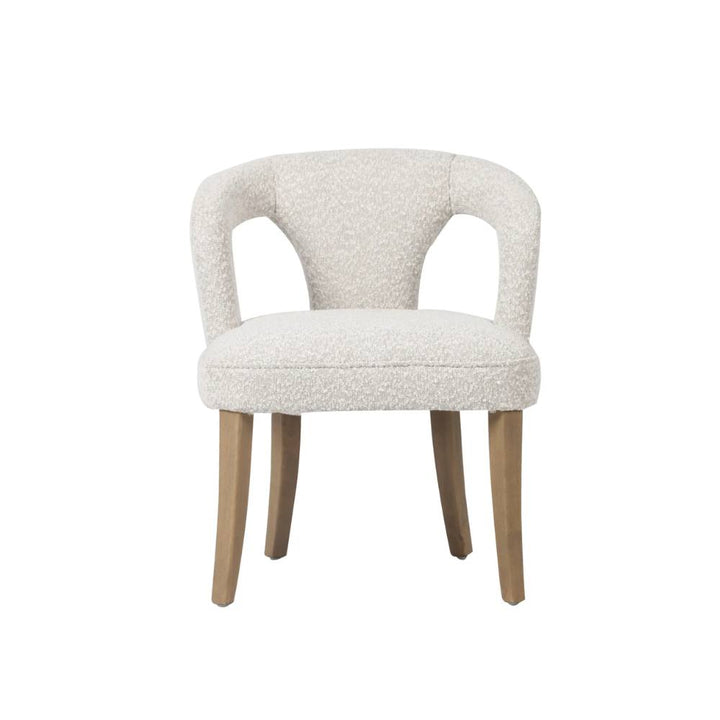 claire boucle dining chair