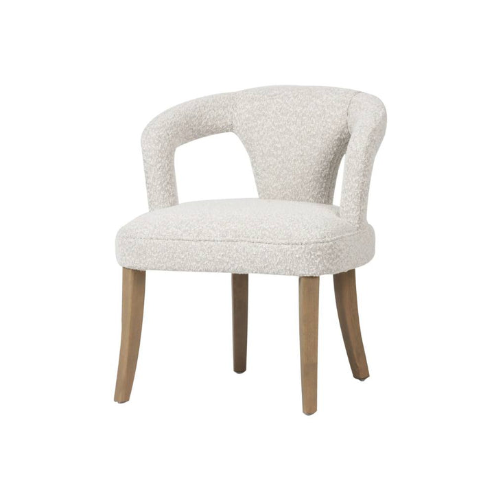 claire boucle dining chair