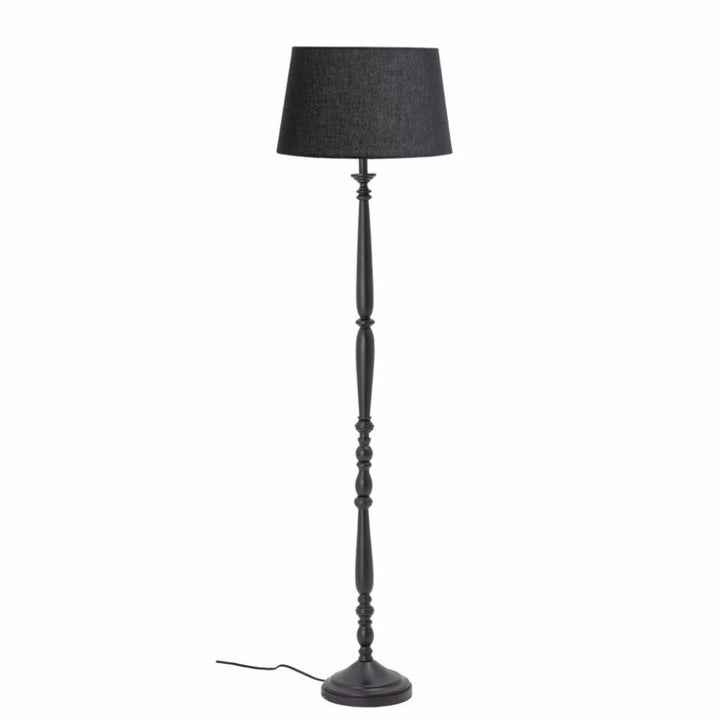 Emily Floor Lamp, Black - Rubberwood Bloomingville