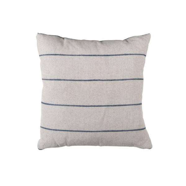 Navy and Grey Striped Cushion