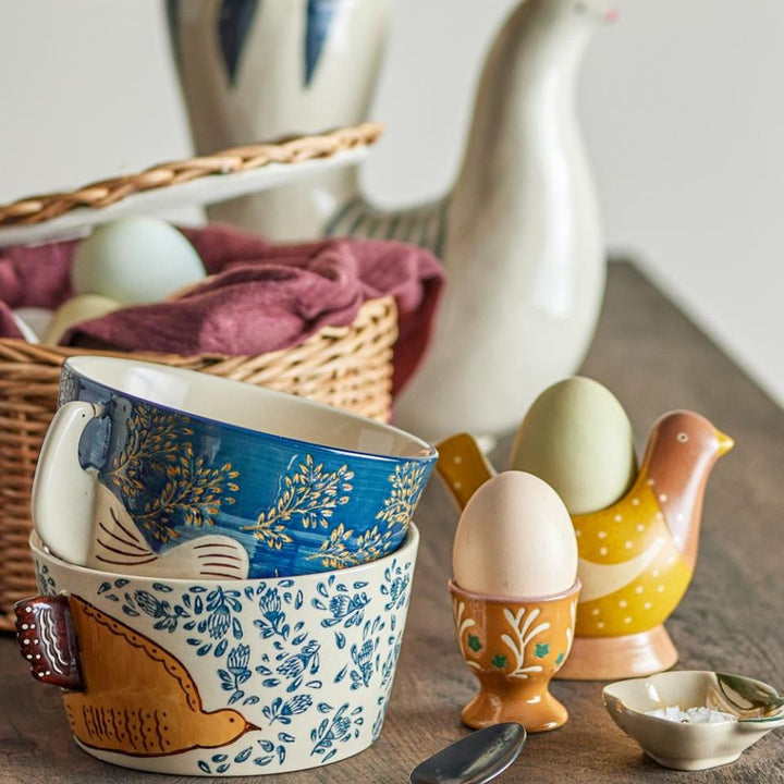 hedly blue stoneware bowl