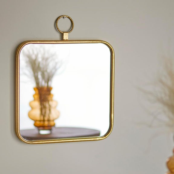 Jasmine Wall Mirror, Brass Metal Pod Furniture Ireland