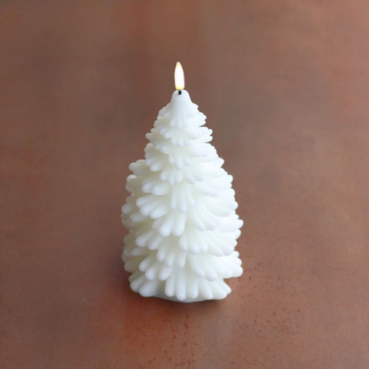 LED Candle - Nordic White Christmas Tree - 18cm Uyuni