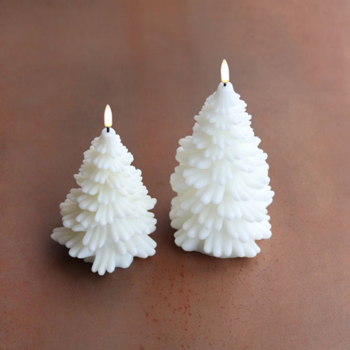 LED Candle - Nordic White Christmas Tree - 18cm Uyuni