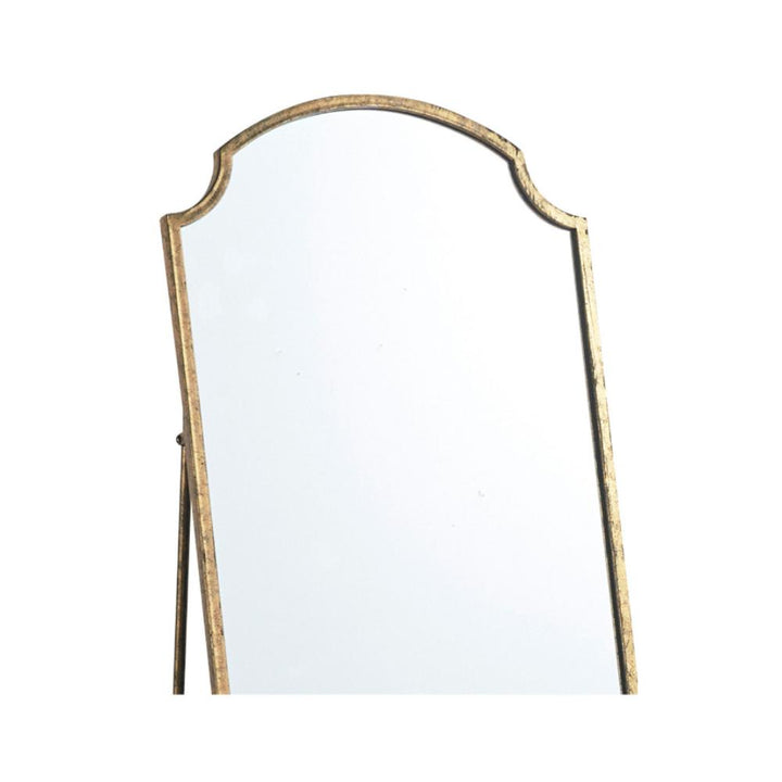 Margaux aged Golden Metal Psyche Mirror Blanc D'Ivoire