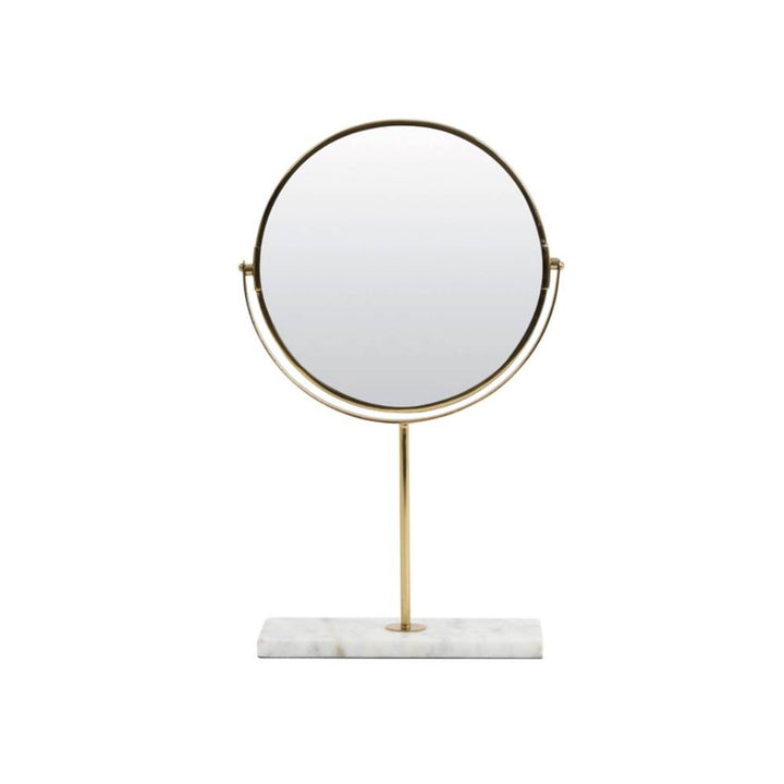 mirror on marble stand