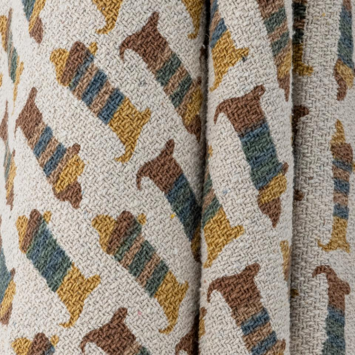 Ollie Throw  Brown, Recycled Cotton Bloomingville