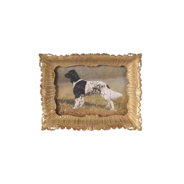 Antique Style Framed Dog