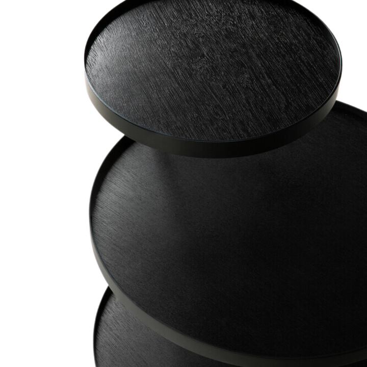 ethnicraft swivel tray side table