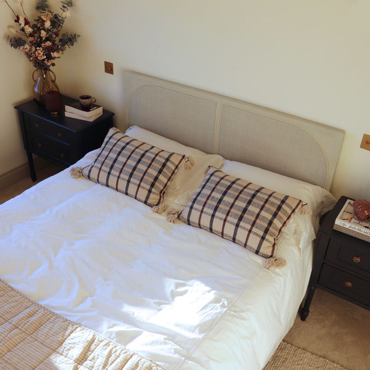 taranto white wash rattan 5ft king size bed