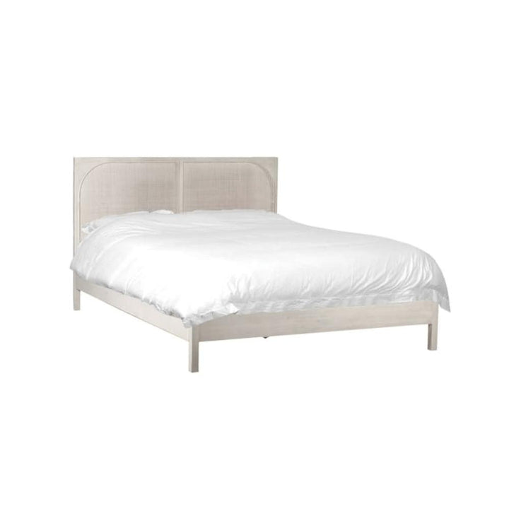 Taranto White-wash Rattan 5ft. King-size Bed Pod Furniture Ireland