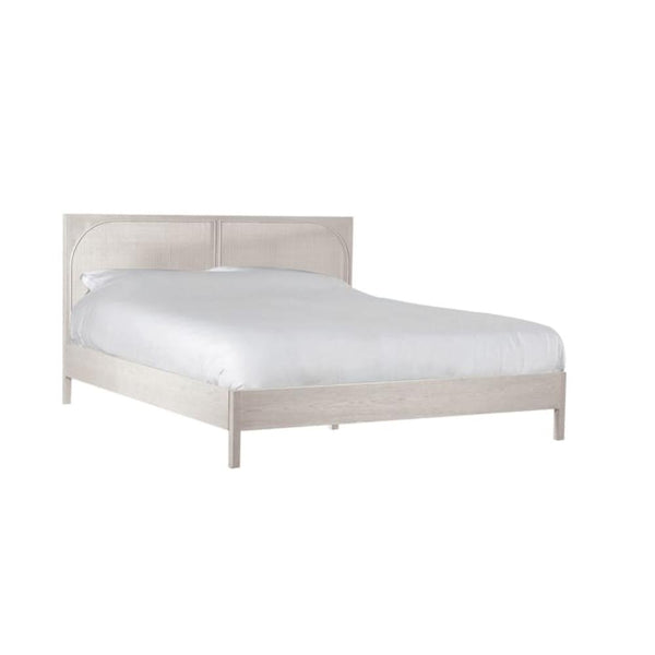 Taranto White-wash Rattan 6ft Super King-size Bed Pod Furniture Ireland