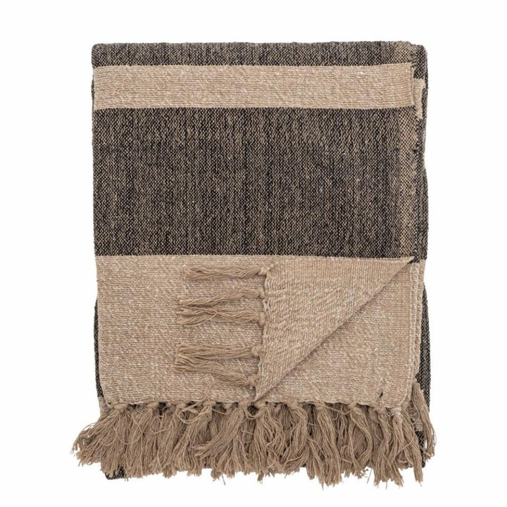 terri throw black recycled cotton