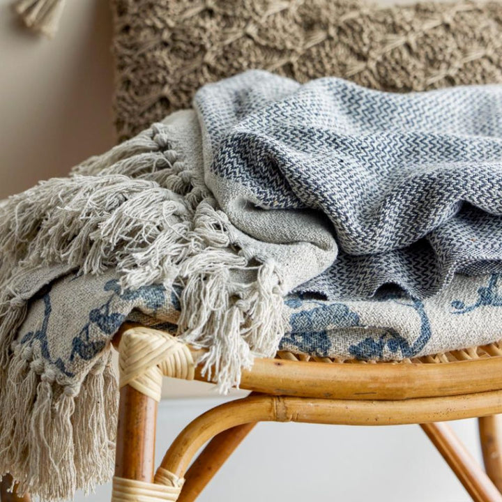 Throw - Grey Recycled Cotton Bloomingville