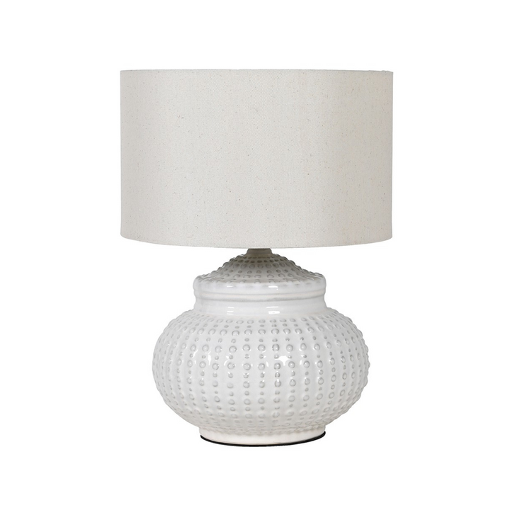 blake cream table lamp with shde