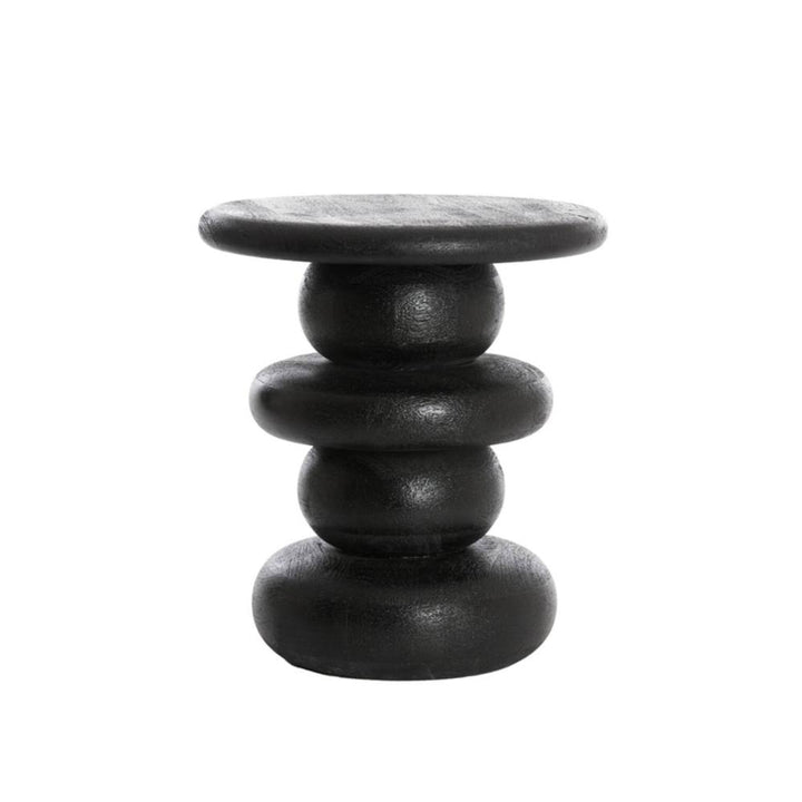 side table matt black wood