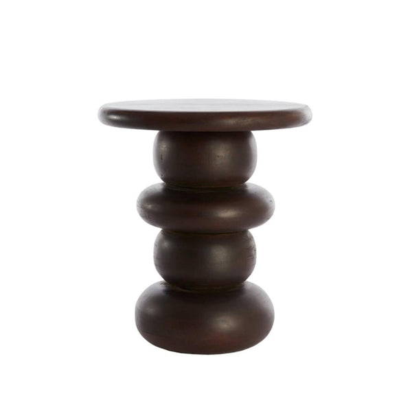 side table dark brown wood