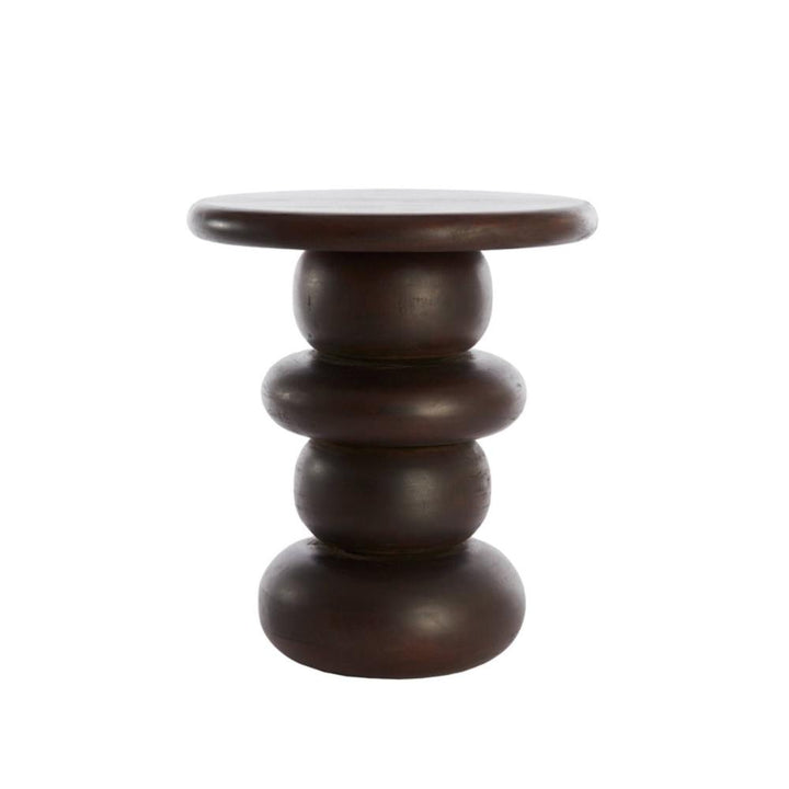 side table dark brown wood