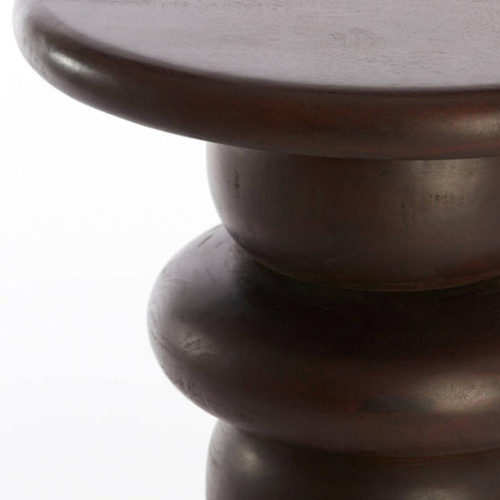 side table dark brown wood