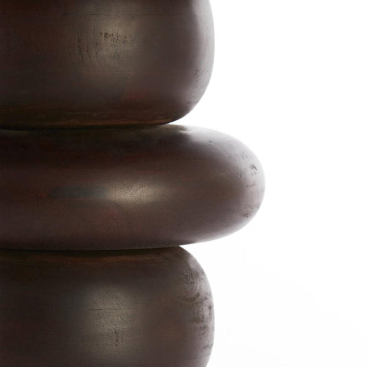 side table dark brown wood
