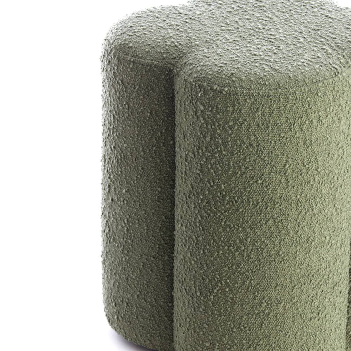 pouf boucle dark green