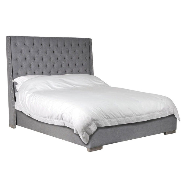 Williams Button and Stud Grey 5ft King-size Bed Coachhouse