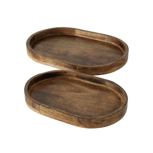 Wood Tray - Oval - Set of 2 Pod Furniture Ireland