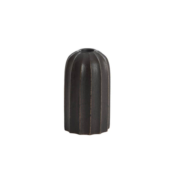 Wooden Dark Brown Candle Holder