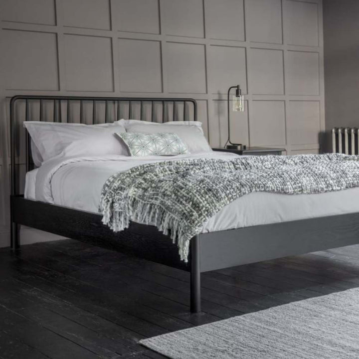 Wycombe Spindle 5' King Bed in Black Gallery Direct
