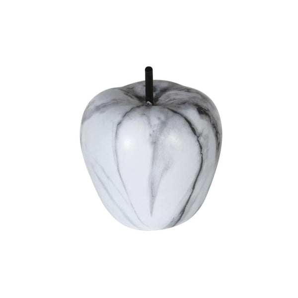 black and white marble effect apple ornament