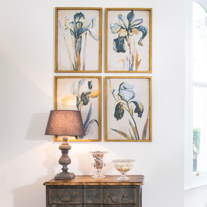 set of 2 framed blue irish wall art