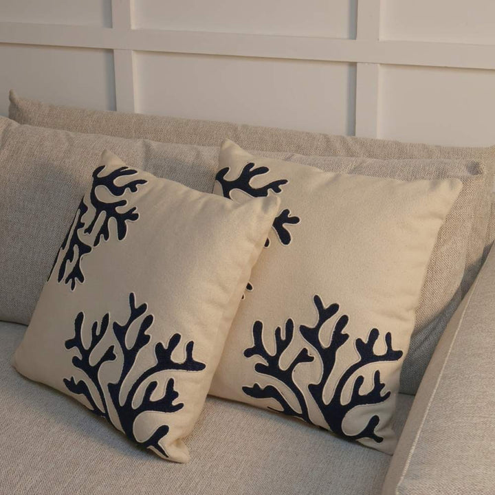 coral cotton cushion
